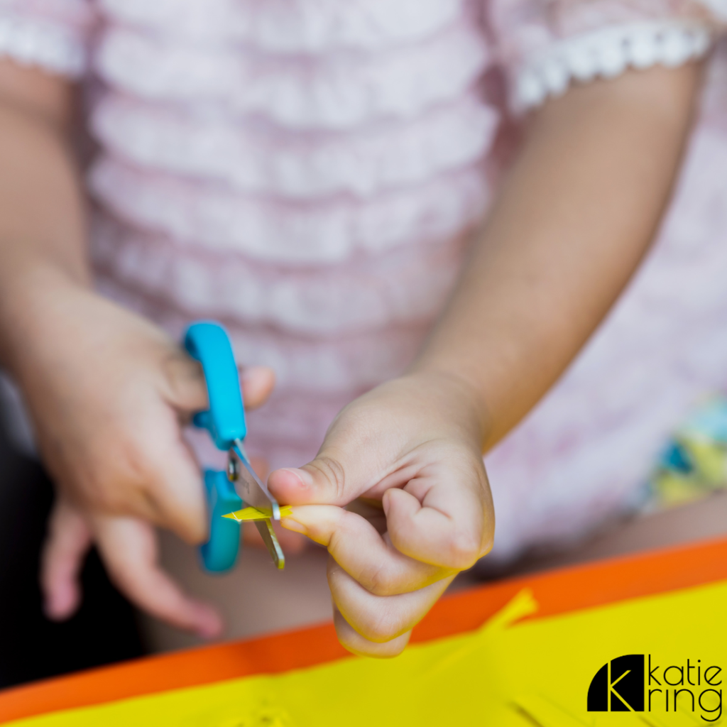 Fine motor skills like using scissors help students build muscle memory and be able to achieve more focus to detail in their future.