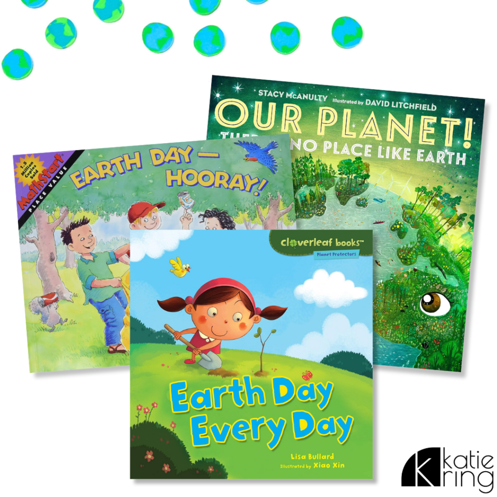 This image shows read alouds that are the perfect addition to your classroom Earth Day activities like "Earth Day Every Day" and "Our Planet!".